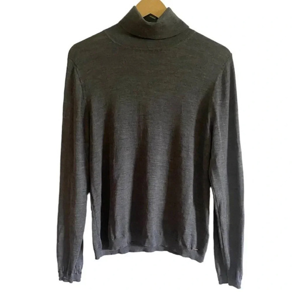 Tahari Gray Wool Turtleneck Sweater - Picture 1 of 13